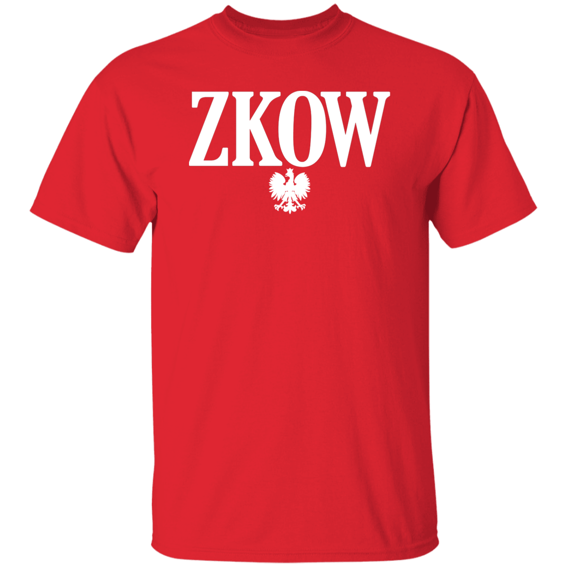ZKOW Polish Surname Ending Apparel CustomCat G500 5.3 oz. T-Shirt Red S
