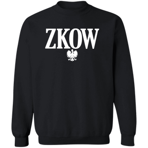 ZKOW Polish Surname Ending - G180 Crewneck Pullover Sweatshirt / Black / S - Polish Shirt Store