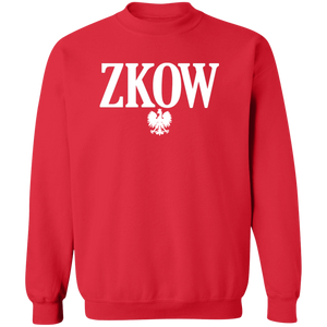 ZKOW Polish Surname Ending - G180 Crewneck Pullover Sweatshirt / Red / S - Polish Shirt Store