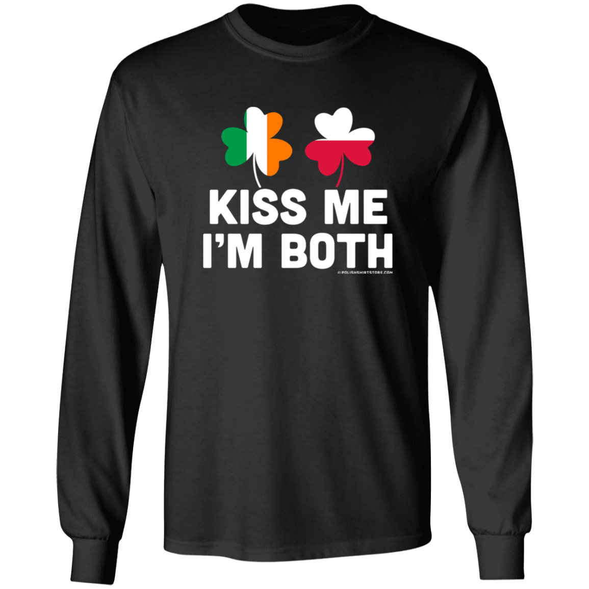 Kiss Me Im Both Apparel CustomCat G240 LS Ultra Cotton T-Shirt Black S