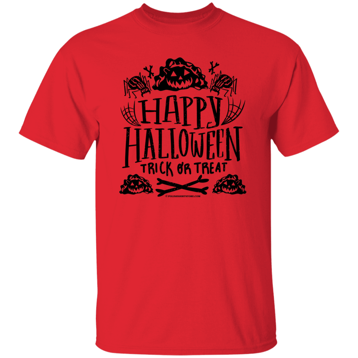 Happy Halloween Trick Or Treat Pierogi T-Shirts CustomCat Red S 