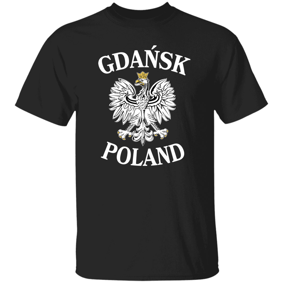 Gdansk Poland T-Shirt T-Shirts CustomCat Black S 