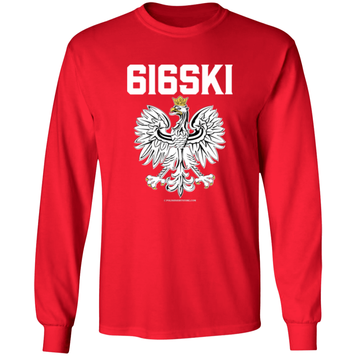 616SKI Apparel CustomCat G540 LS T-Shirt Red S