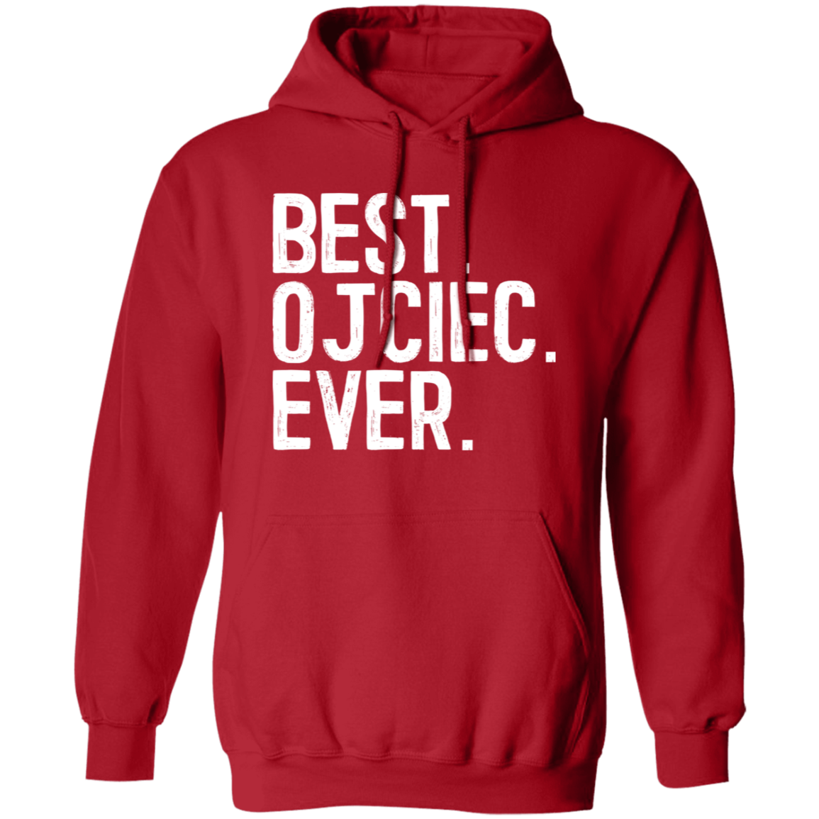 Best Ojciec Ever Apparel CustomCat G185 Pullover Hoodie Red S
