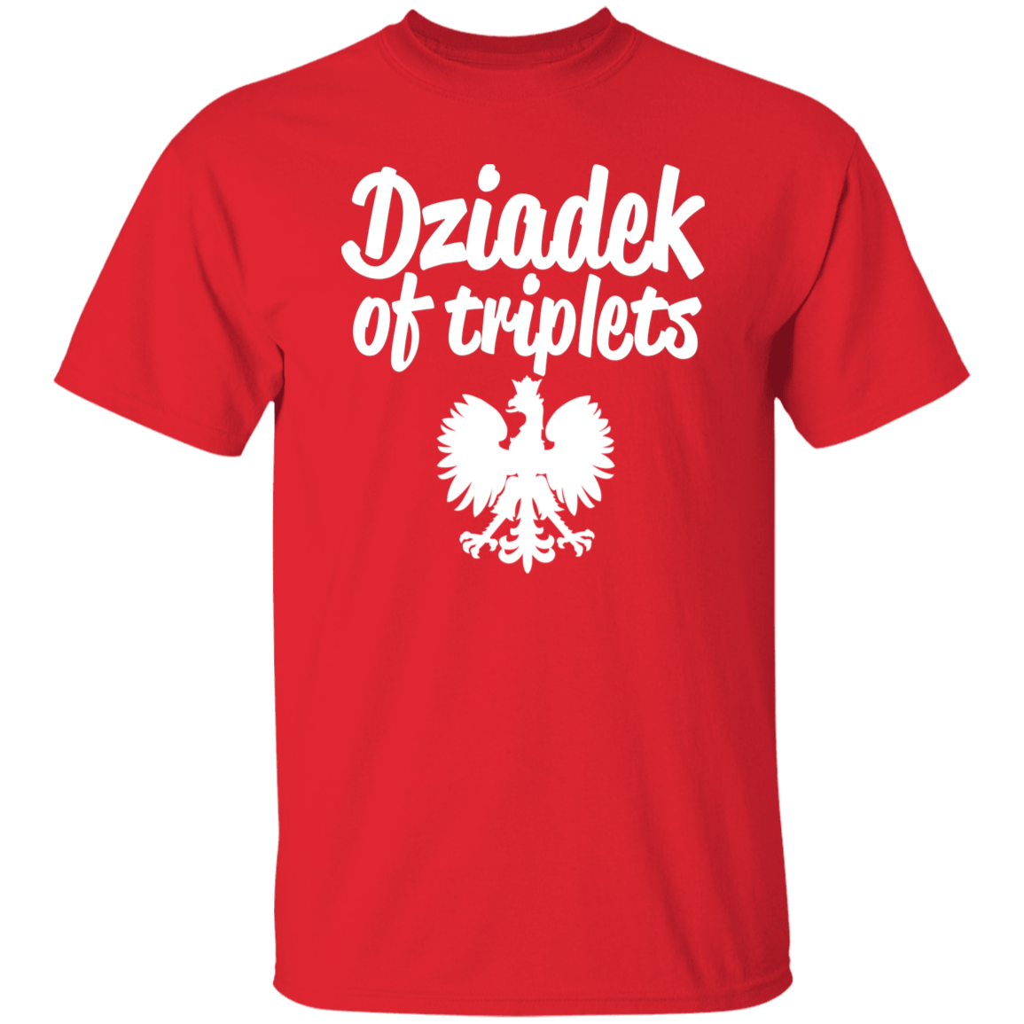 Dziadek of Triplets Apparel CustomCat G500 5.3 oz. T-Shirt Red S