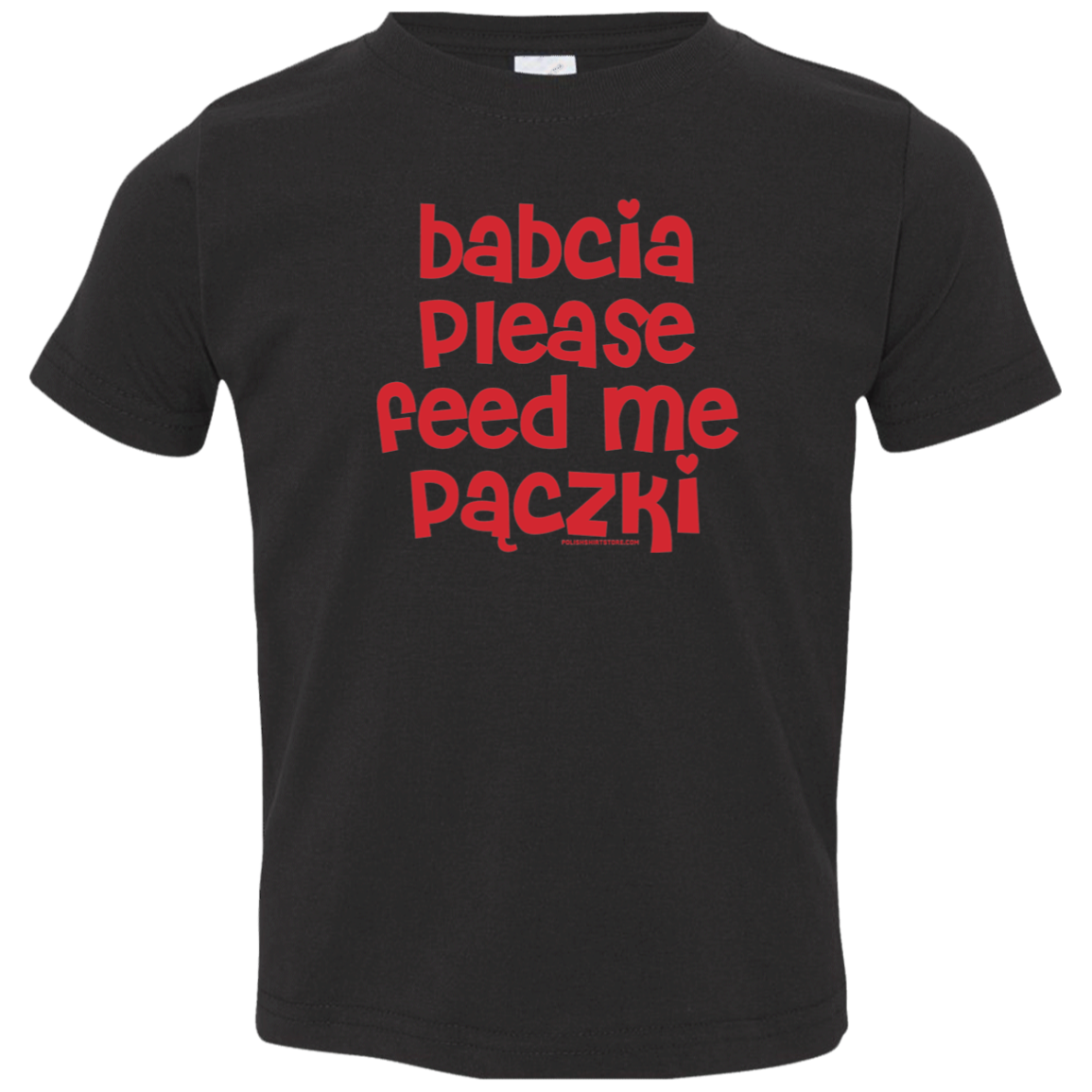 Babcia Please Feed Me Paczki Infant & Toddler T-Shirt Apparel CustomCat Toddler T-Shirt Black 2T