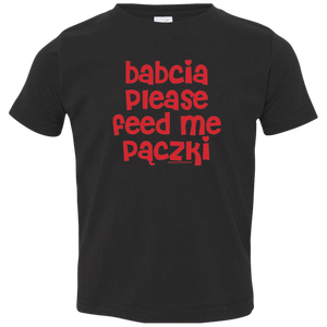 Babcia Please Feed Me Paczki Infant & Toddler T-Shirt - Toddler T-Shirt / Black / 2T - Polish Shirt Store