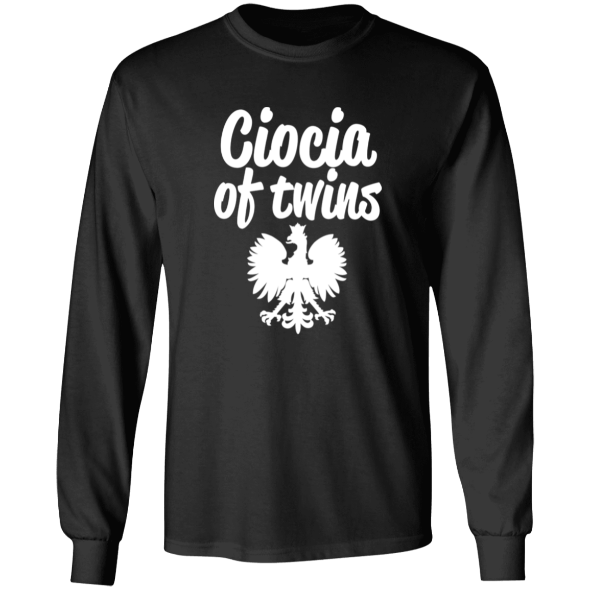 Ciocia of Twins Apparel CustomCat G240 LS Ultra Cotton T-Shirt Black S