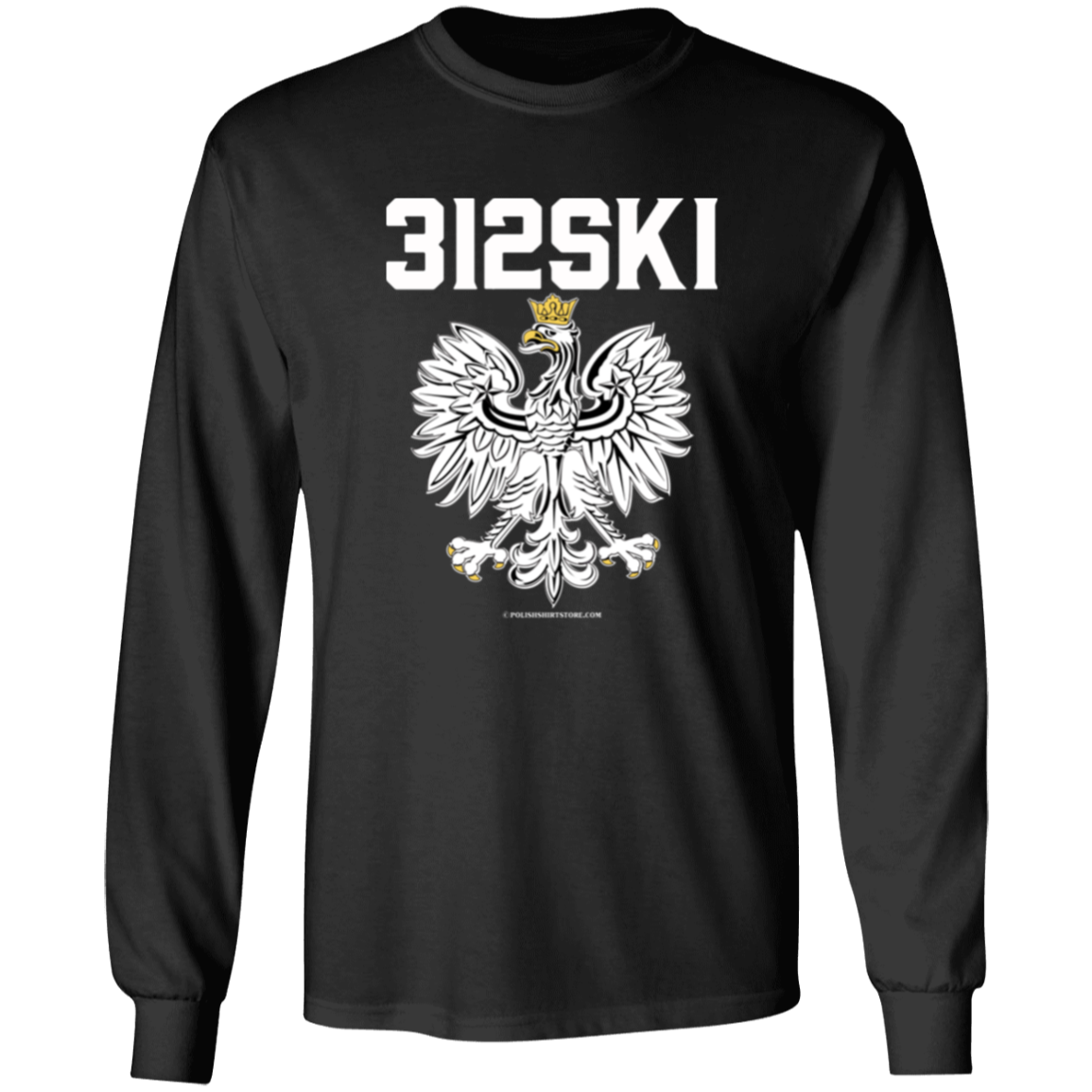 312SKI Apparel CustomCat G540 LS T-Shirt Black S