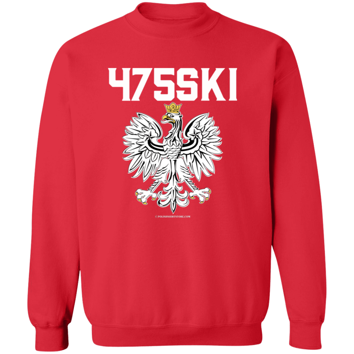 475SKI Apparel CustomCat G180 Crewneck Pullover Sweatshirt Red S