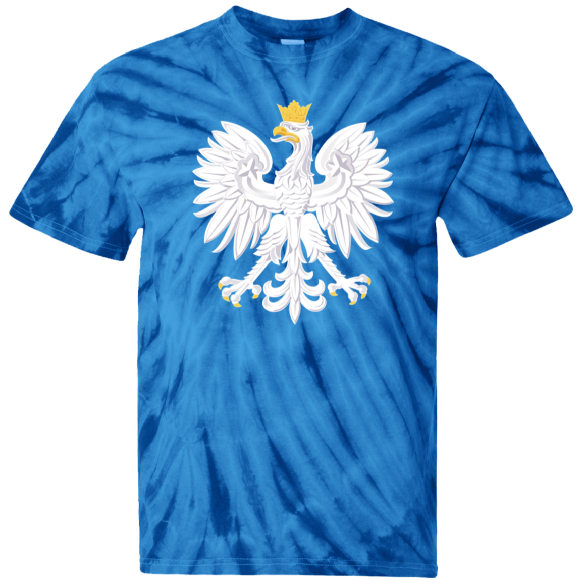 Polish Eagle Tie Dye T-Shirt T-Shirts CustomCat SpiderRoyal S 