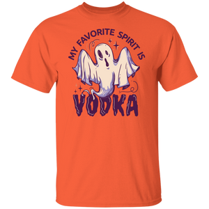My Favorite Spirit Is Vodka - Gildan 500 5.3 oz. T-Shirt / Orange / S - Polish Shirt Store