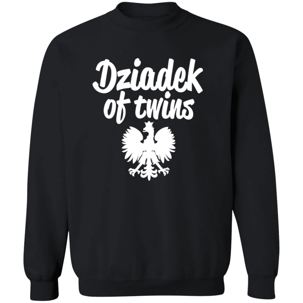 Dziadek of Twins Apparel CustomCat G180 Crewneck Pullover Sweatshirt Black S