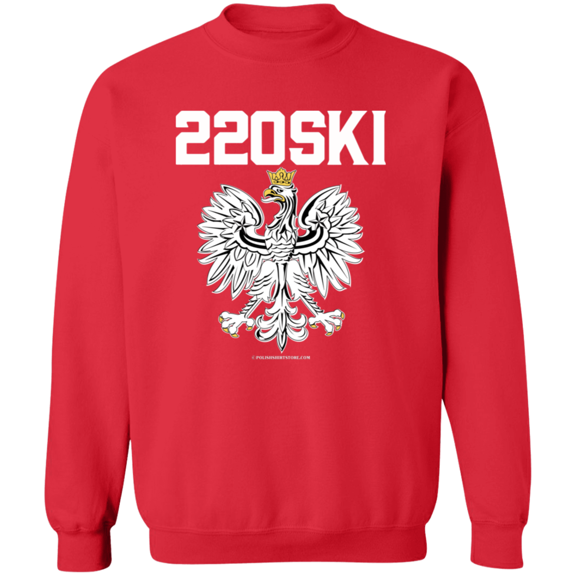 220SKI Apparel CustomCat G180 Crewneck Pullover Sweatshirt Red S