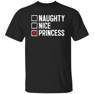 Naughty Nice Princess - Black / S - Polish Shirt Store