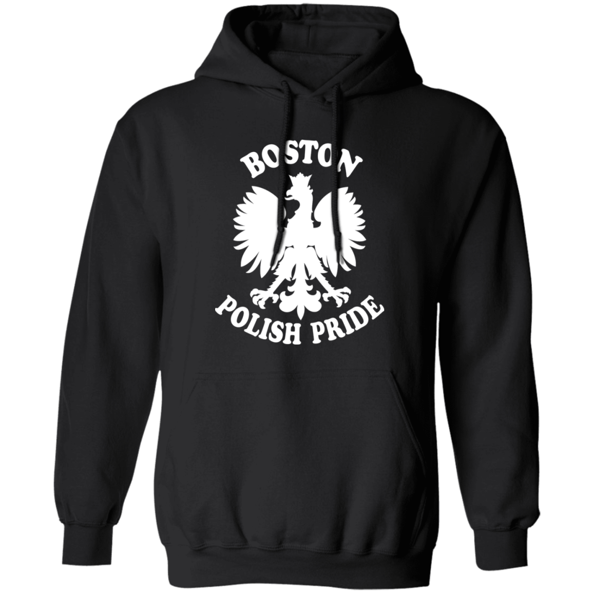 Boston Polish Pride Apparel CustomCat G185 Pullover Hoodie Black S
