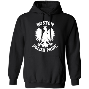 Boston Polish Pride - G185 Pullover Hoodie / Black / S - Polish Shirt Store