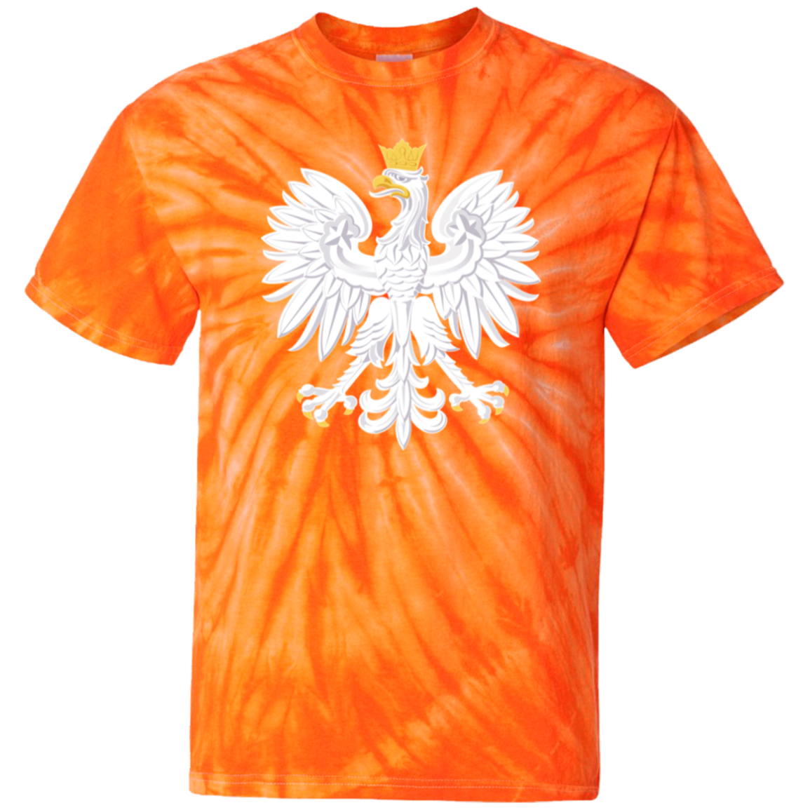 Polish Eagle Tie Dye T-Shirt T-Shirts CustomCat SpiderOrange S 