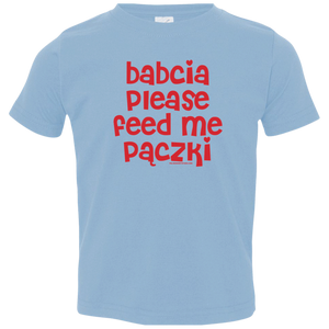 Babcia Please Feed Me Paczki Infant & Toddler T-Shirt - Toddler T-Shirt / Light Blue / 2T - Polish Shirt Store