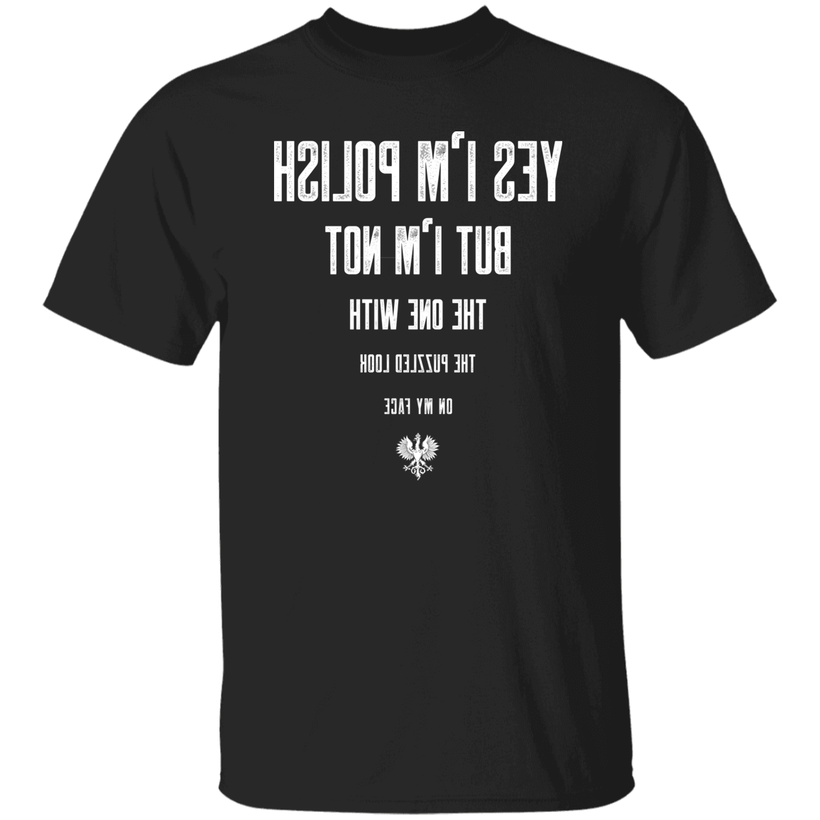 Polish Eye Chart Apparel CustomCat G500 5.3 oz. T-Shirt Black S