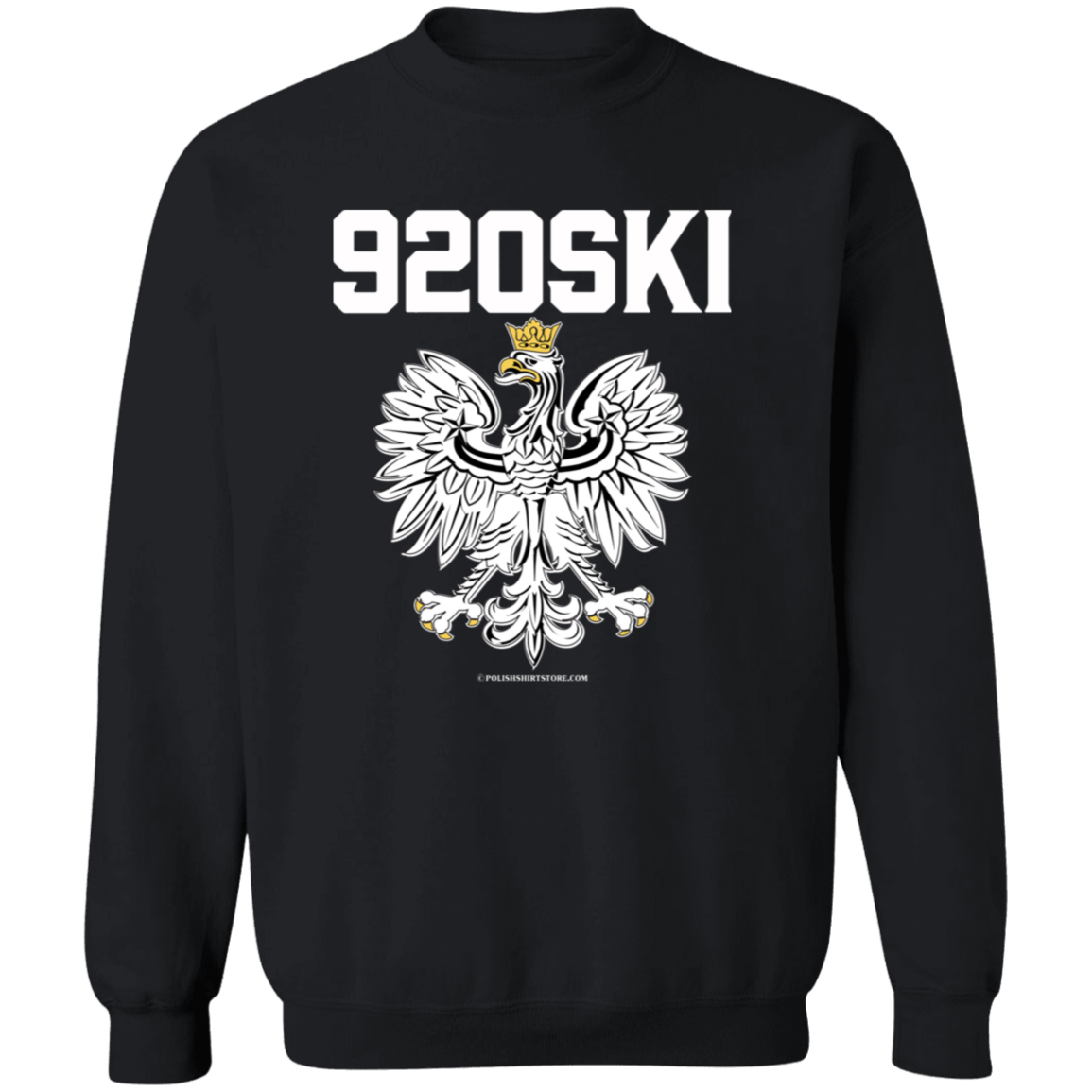 920SKI Apparel CustomCat G180 Crewneck Pullover Sweatshirt Black S