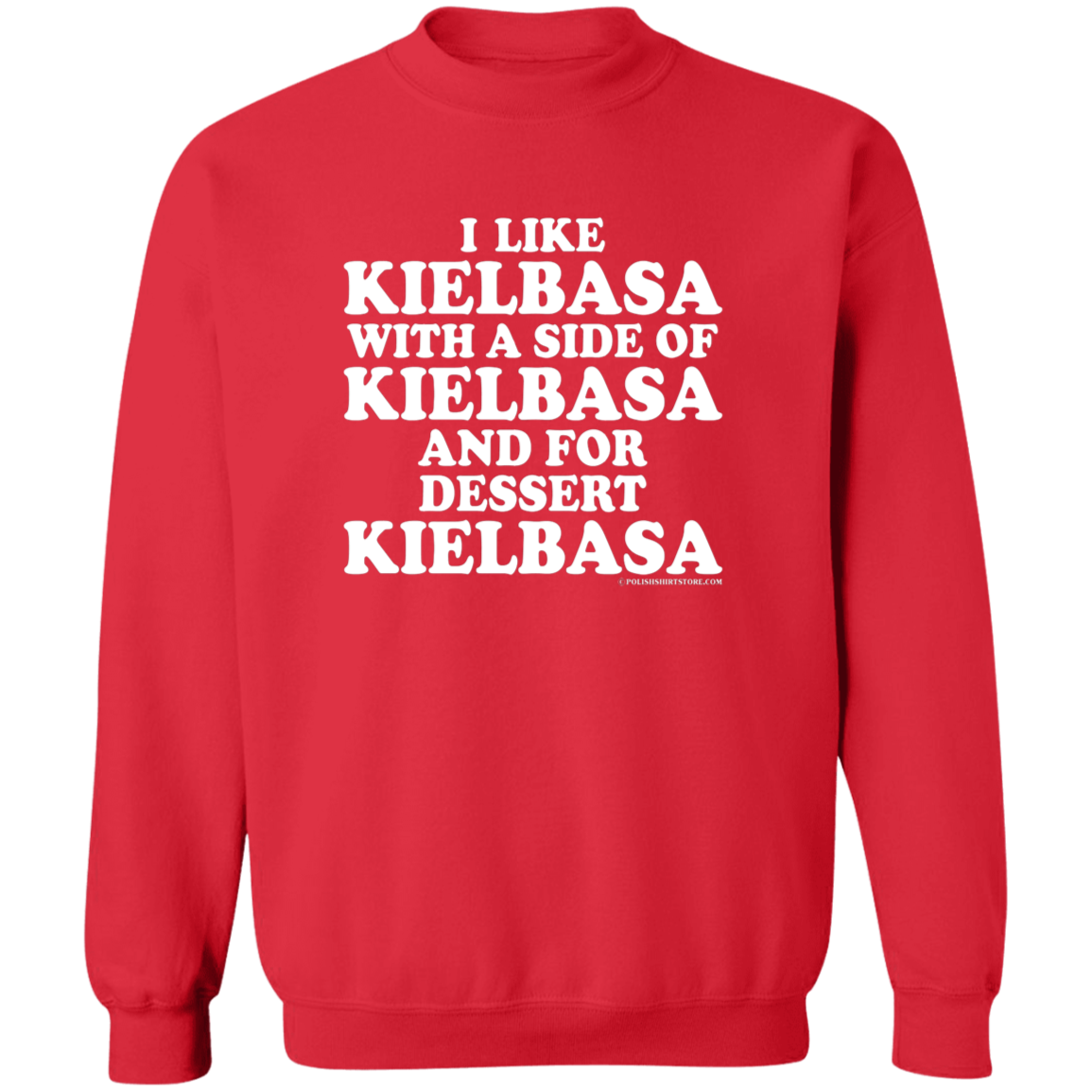 Kielbasa With A Side Of Kielbasa Apparel CustomCat G180 Crewneck Pullover Sweatshirt Red S