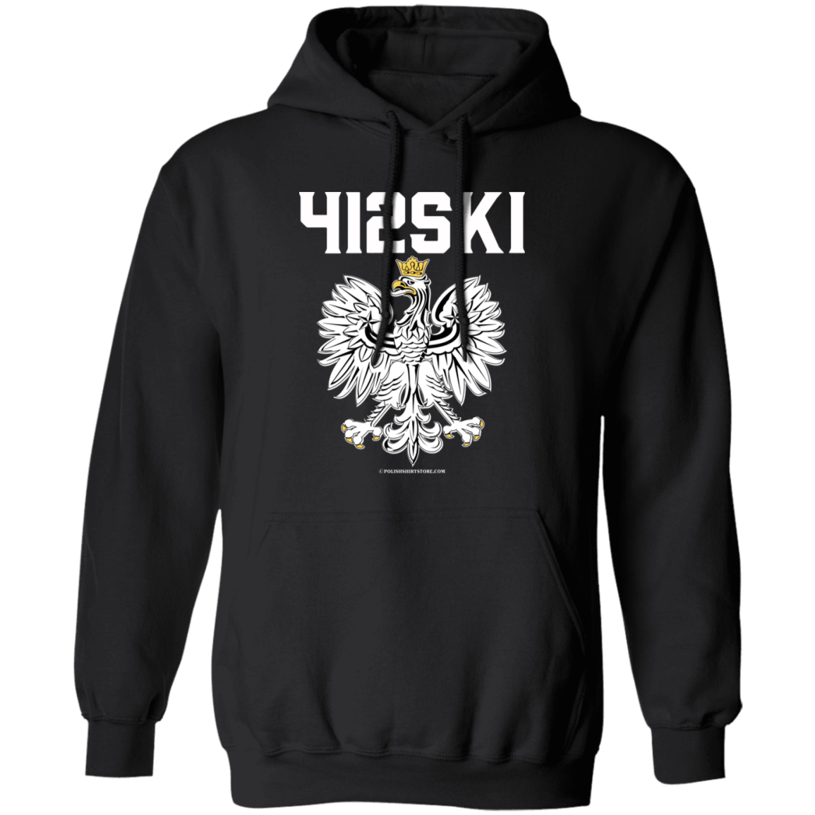 412SKI Apparel CustomCat G185 Pullover Hoodie Black S