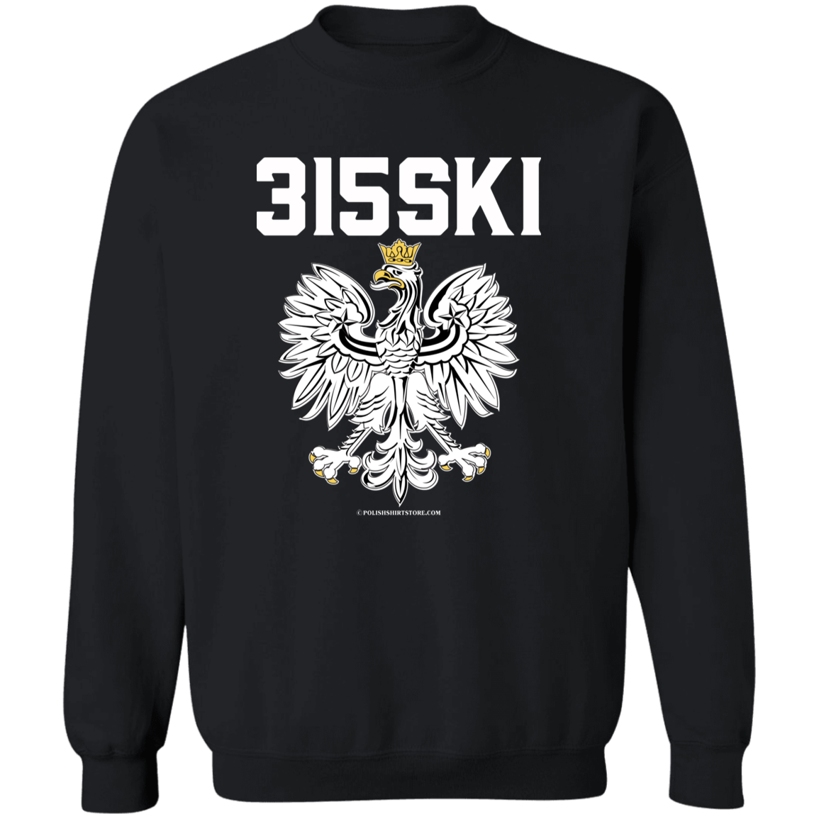 315SKI Apparel CustomCat G180 Crewneck Pullover Sweatshirt Black S