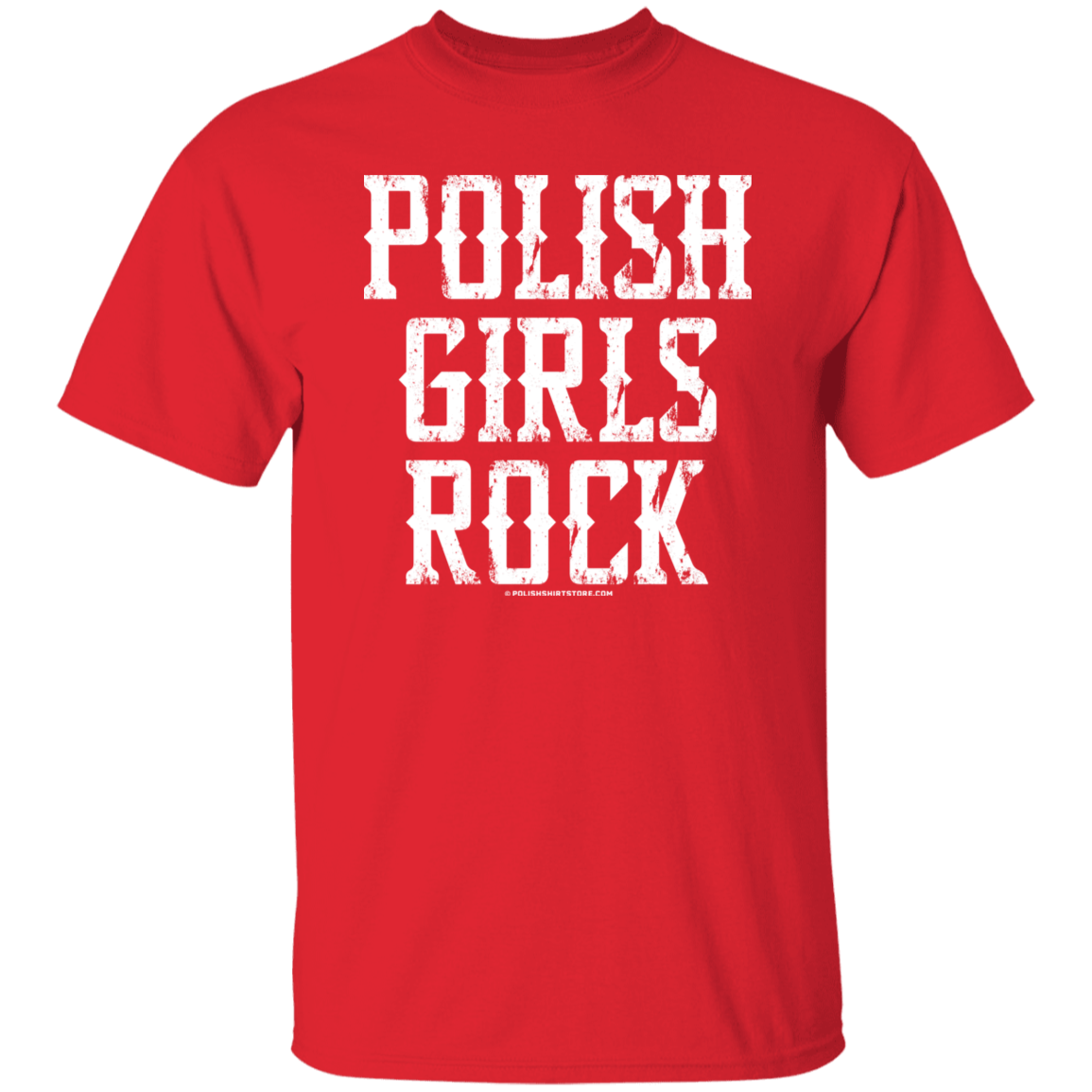 Polish Girls Rock T-Shirt T-Shirts CustomCat Red S 