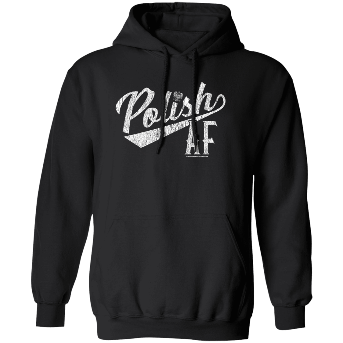 Polish AF Apparel CustomCat G185 Pullover Hoodie Black S