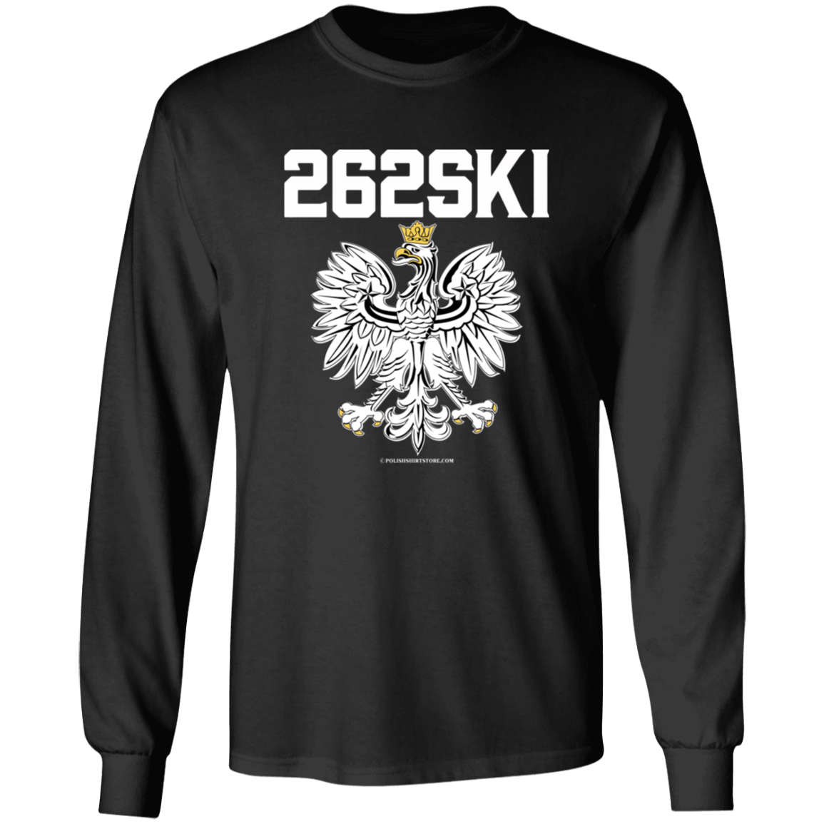 262SKI Apparel CustomCat G540 LS T-Shirt Black S