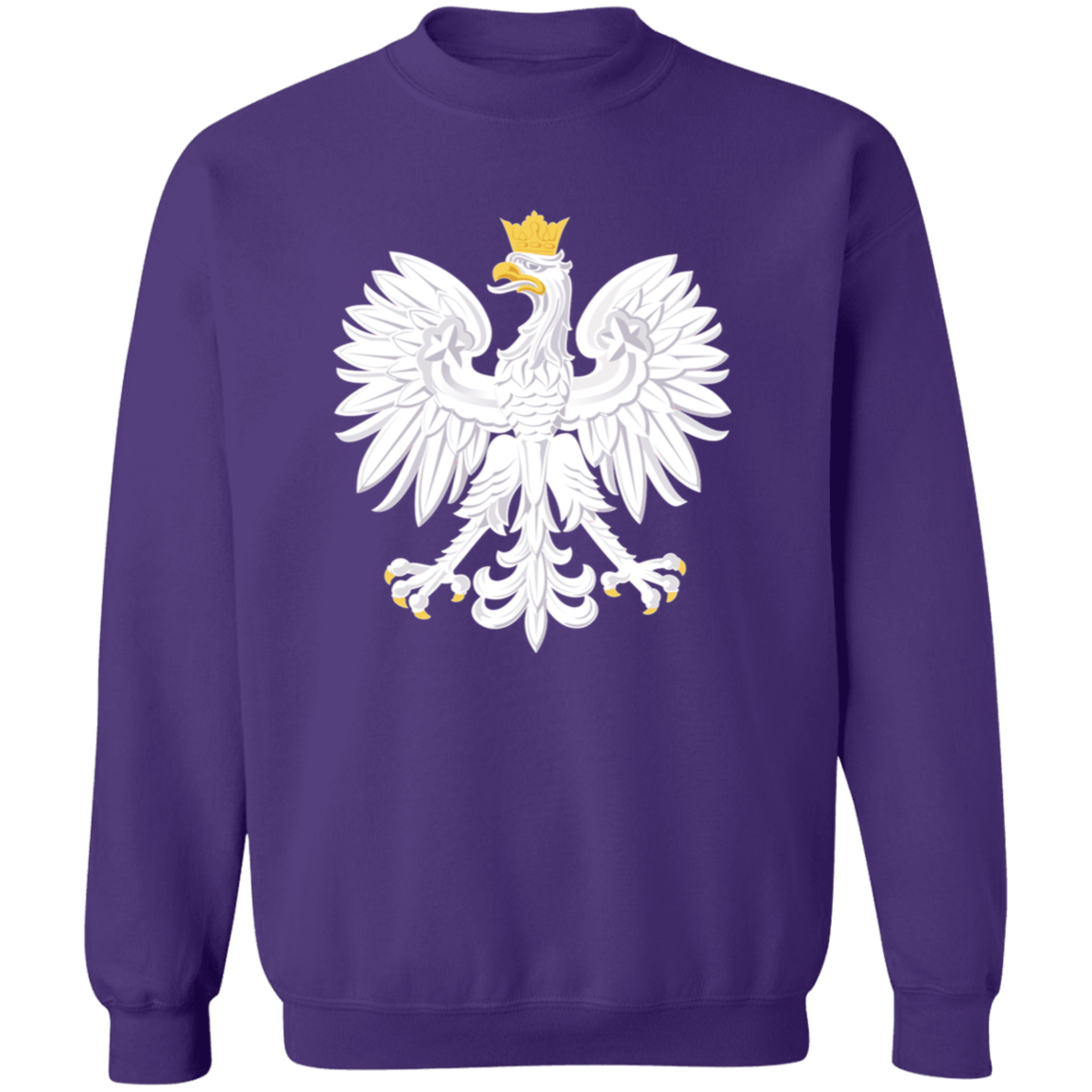 Polish Eagle Sweatshirt Sweatshirts CustomCat Purple S 
