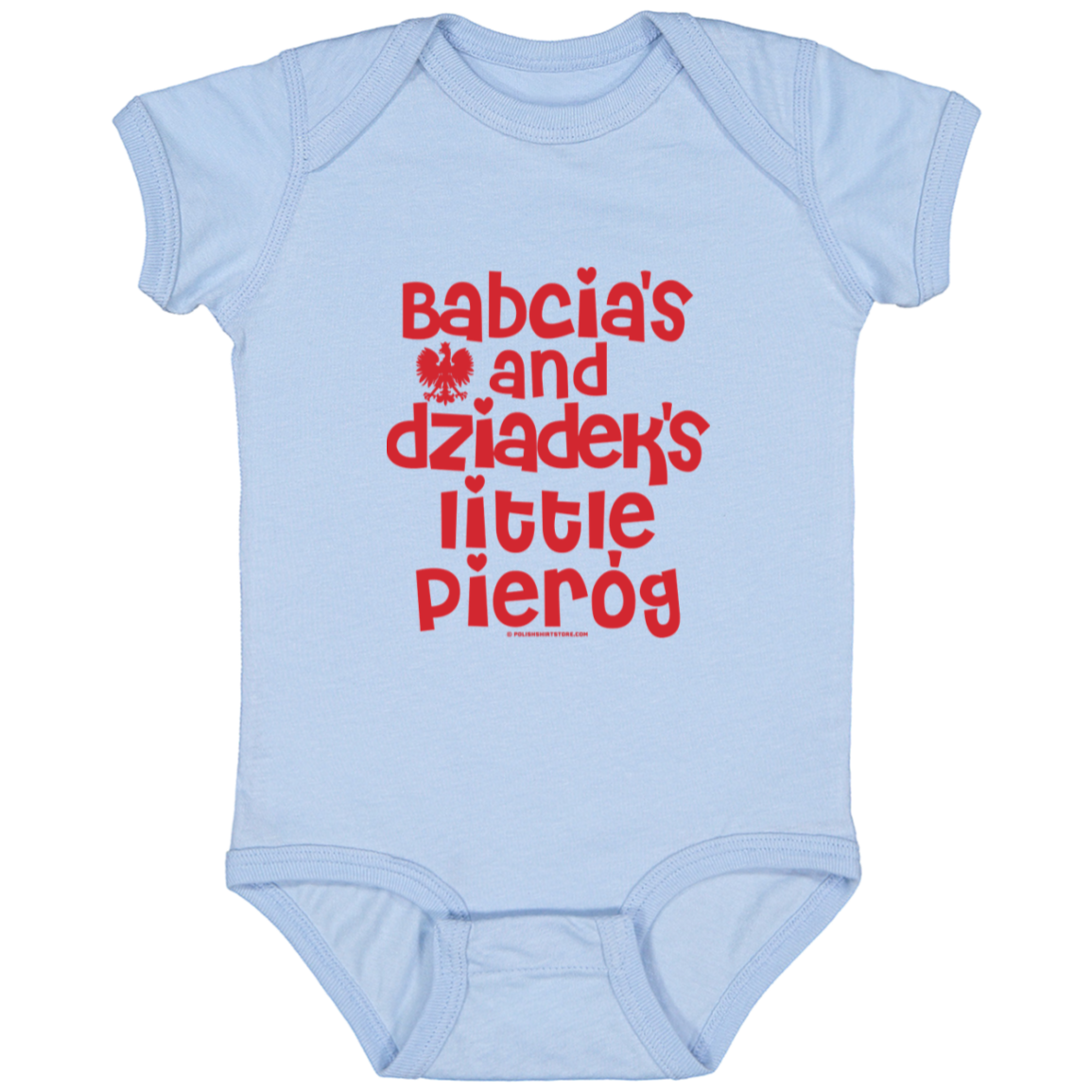 Babcia & Dziadek's Little Pierog Infant Bodysuit Baby CustomCat Light Blue Newborn 