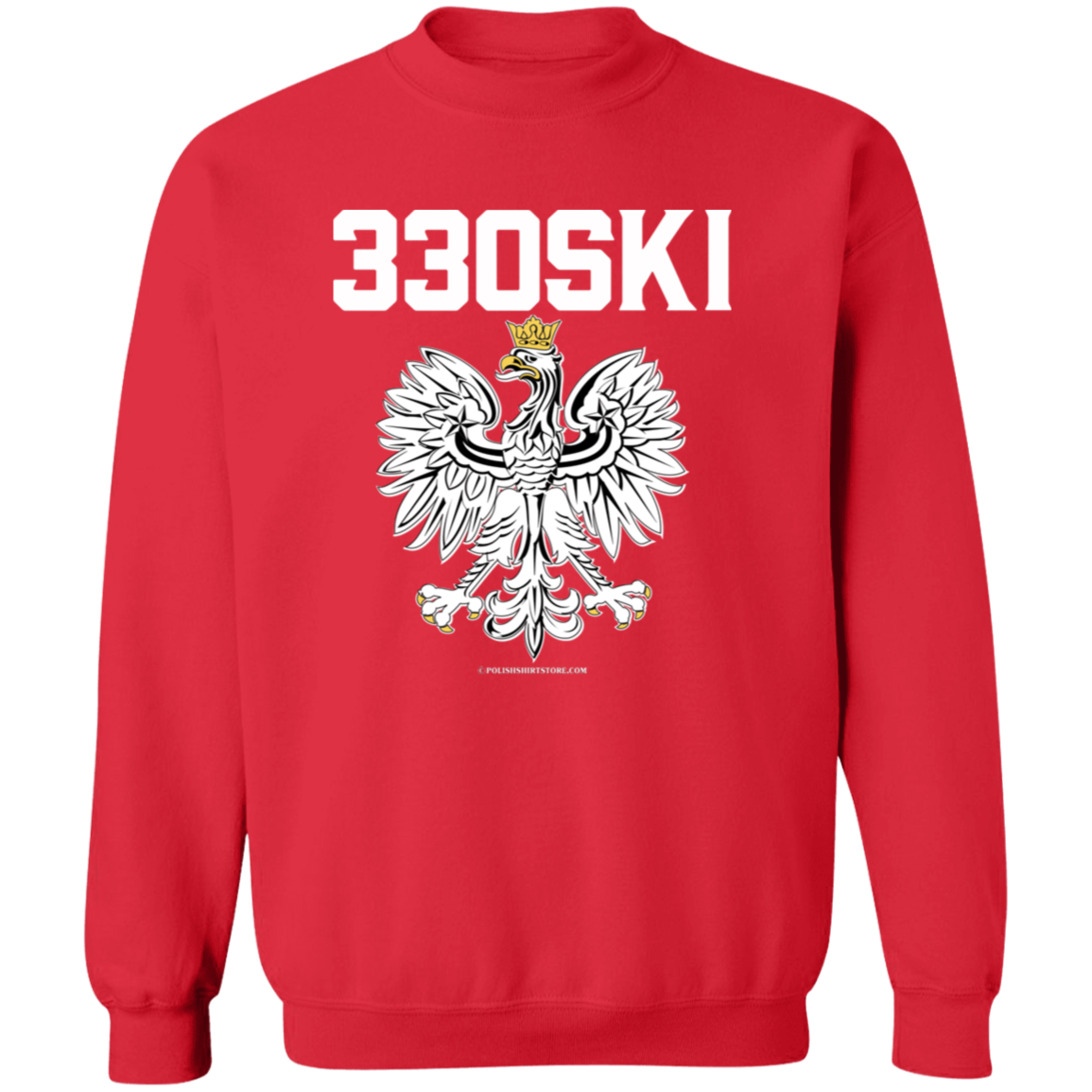 330SKI Apparel CustomCat G180 Crewneck Pullover Sweatshirt Red S