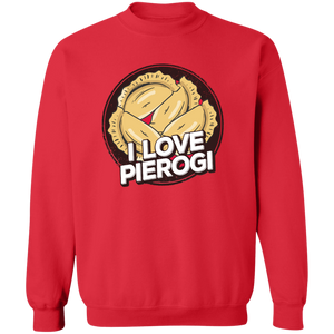 I Love Pierogi - G180 Crewneck Pullover Sweatshirt / Red / S - Polish Shirt Store