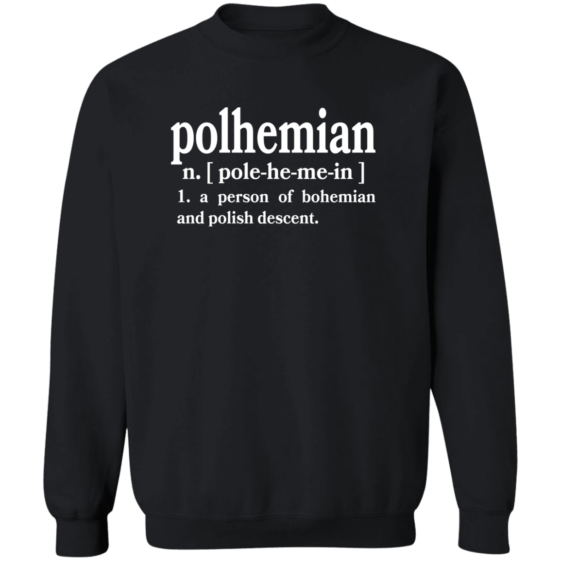 Polhemian Defintion Apparel CustomCat G180 Crewneck Pullover Sweatshirt Black S