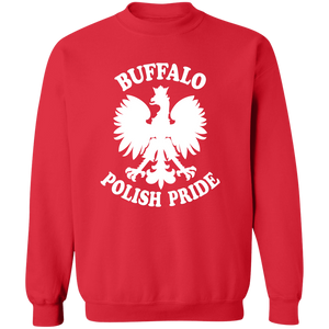 Buffalo Polish Pride - G180 Crewneck Pullover Sweatshirt / Red / S - Polish Shirt Store