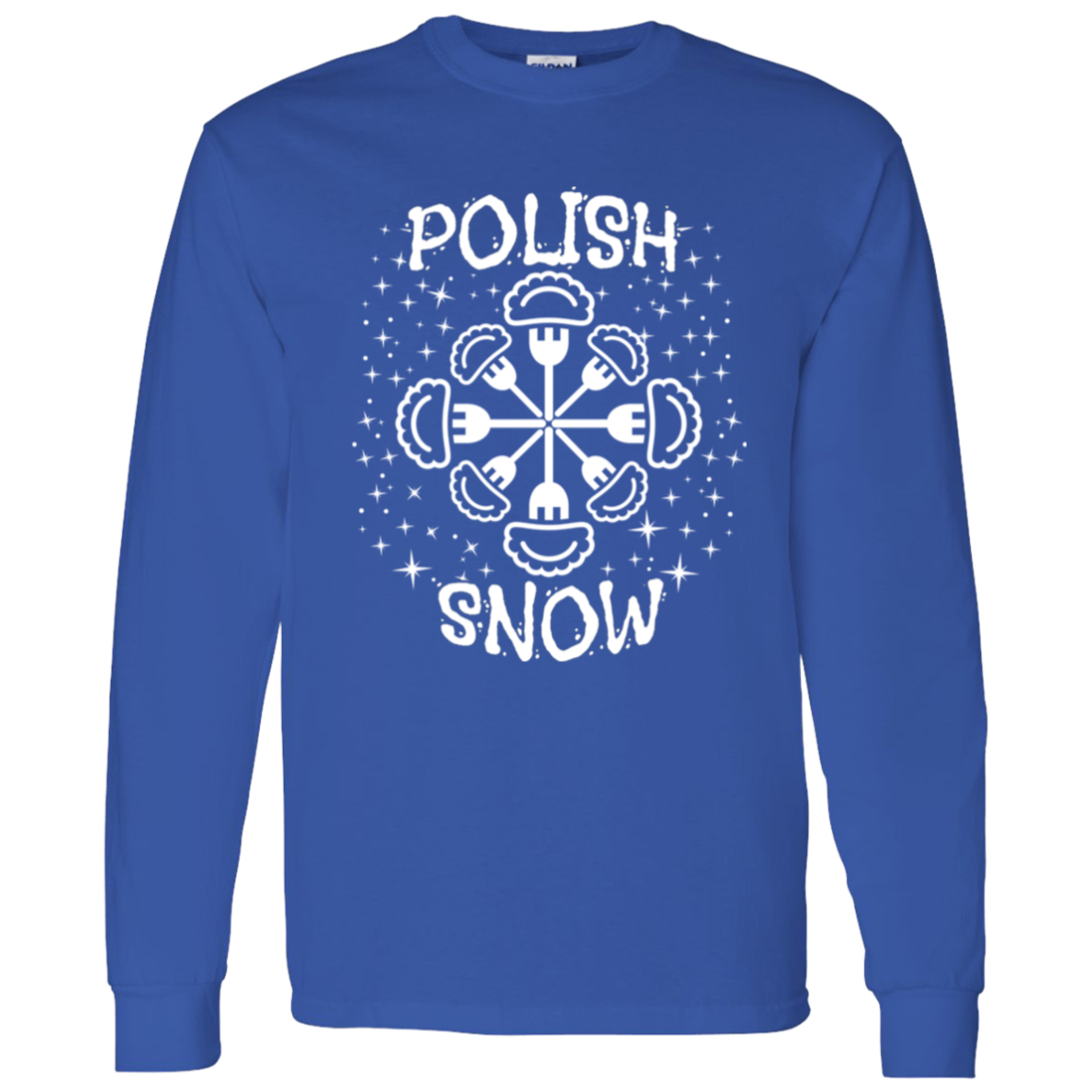 Polish Snow Apparel CustomCat G540 LS T-Shirt 5.3 oz. Royal S
