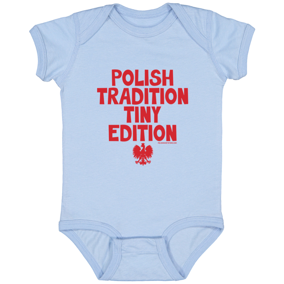 Polish Tradition Tiny Edition Infant Bodysuit Baby CustomCat Light Blue Newborn 