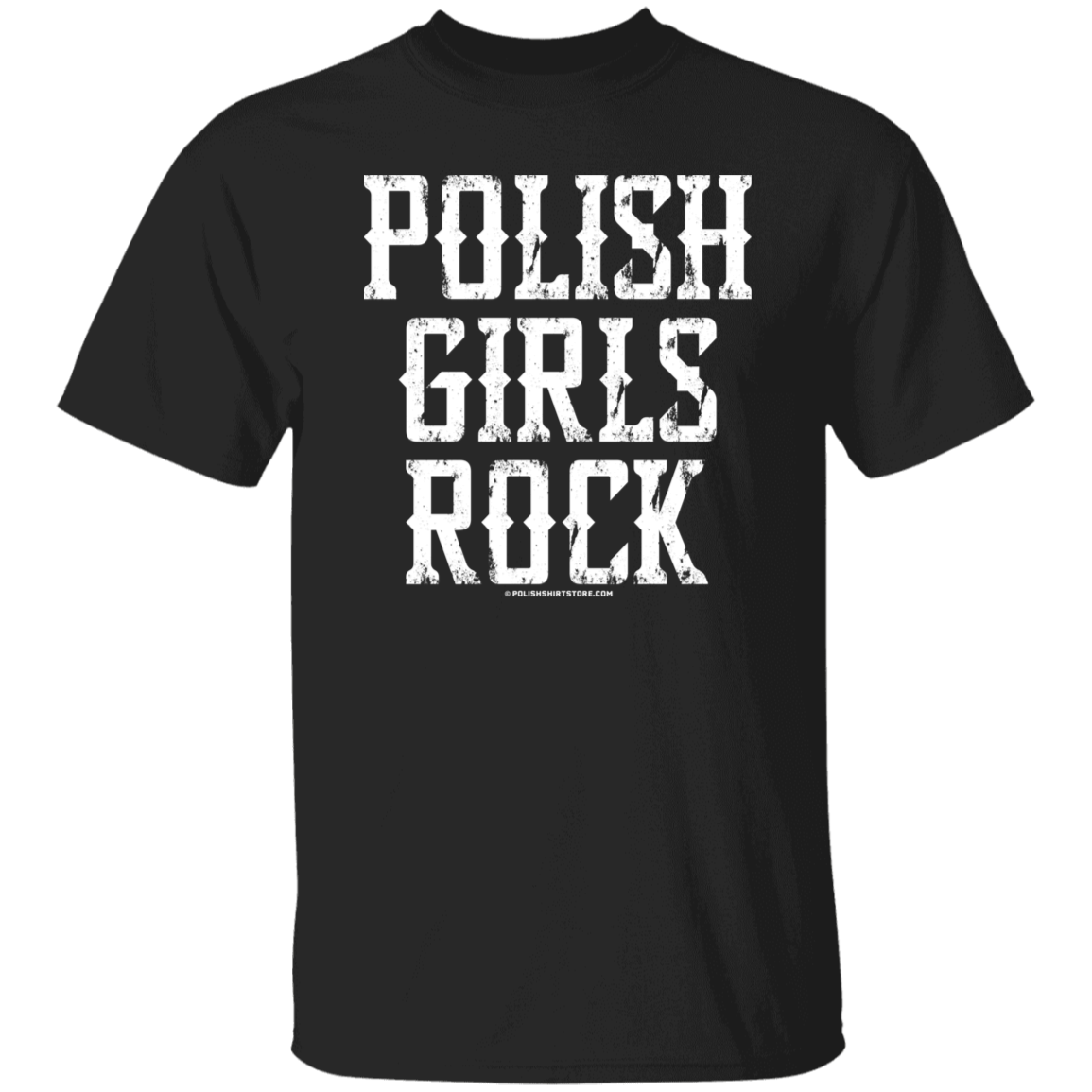 Polish Girls Rock T-Shirt T-Shirts CustomCat Black S 