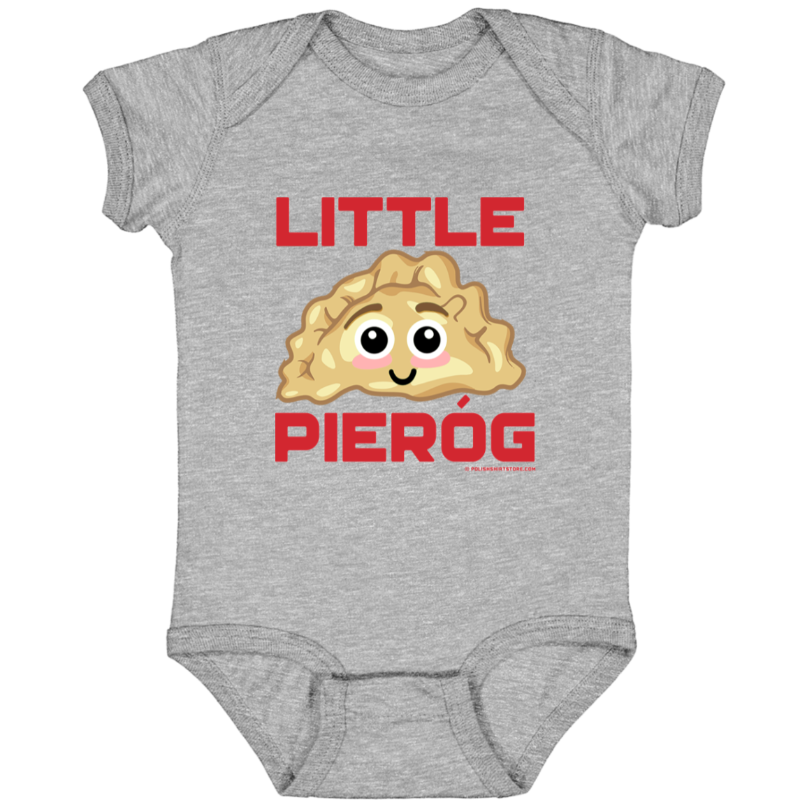 Little Pierog Infant Bodysuit Baby CustomCat Heather Grey Newborn 