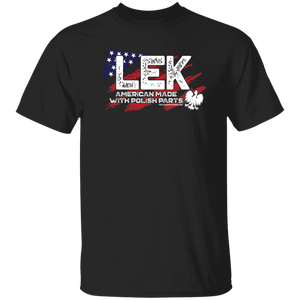 LEK Surname With Polish Parts - G500 5.3 oz. T-Shirt / Black / S - Polish Shirt Store