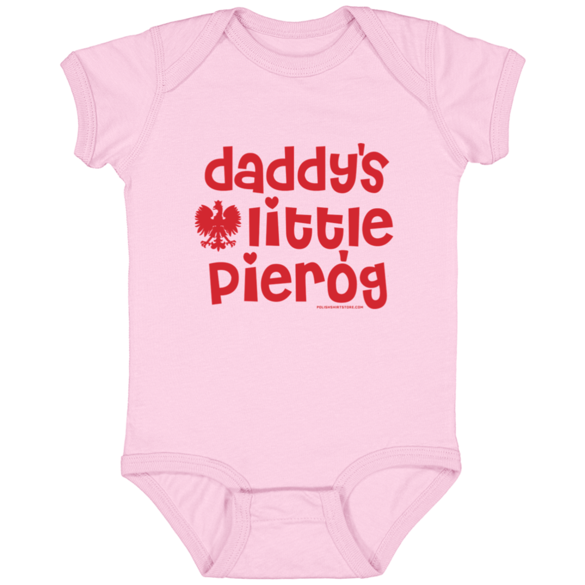 Daddy's Little Pierogi Infant Bodysuit Baby CustomCat Pink Newborn 