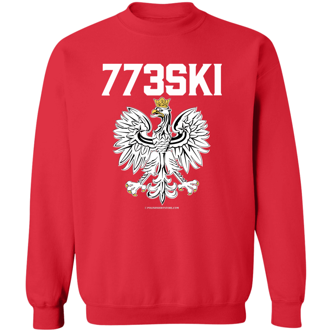 773ski Apparel CustomCat G180 Crewneck Pullover Sweatshirt Red S