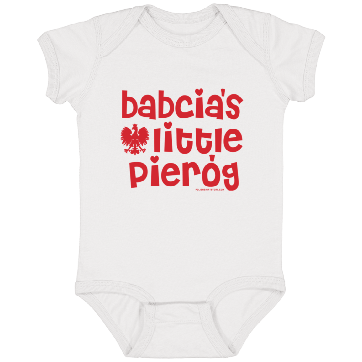 Babcia&#39;s Little Pierogi Infant Bodysuit Baby CustomCat White Newborn 