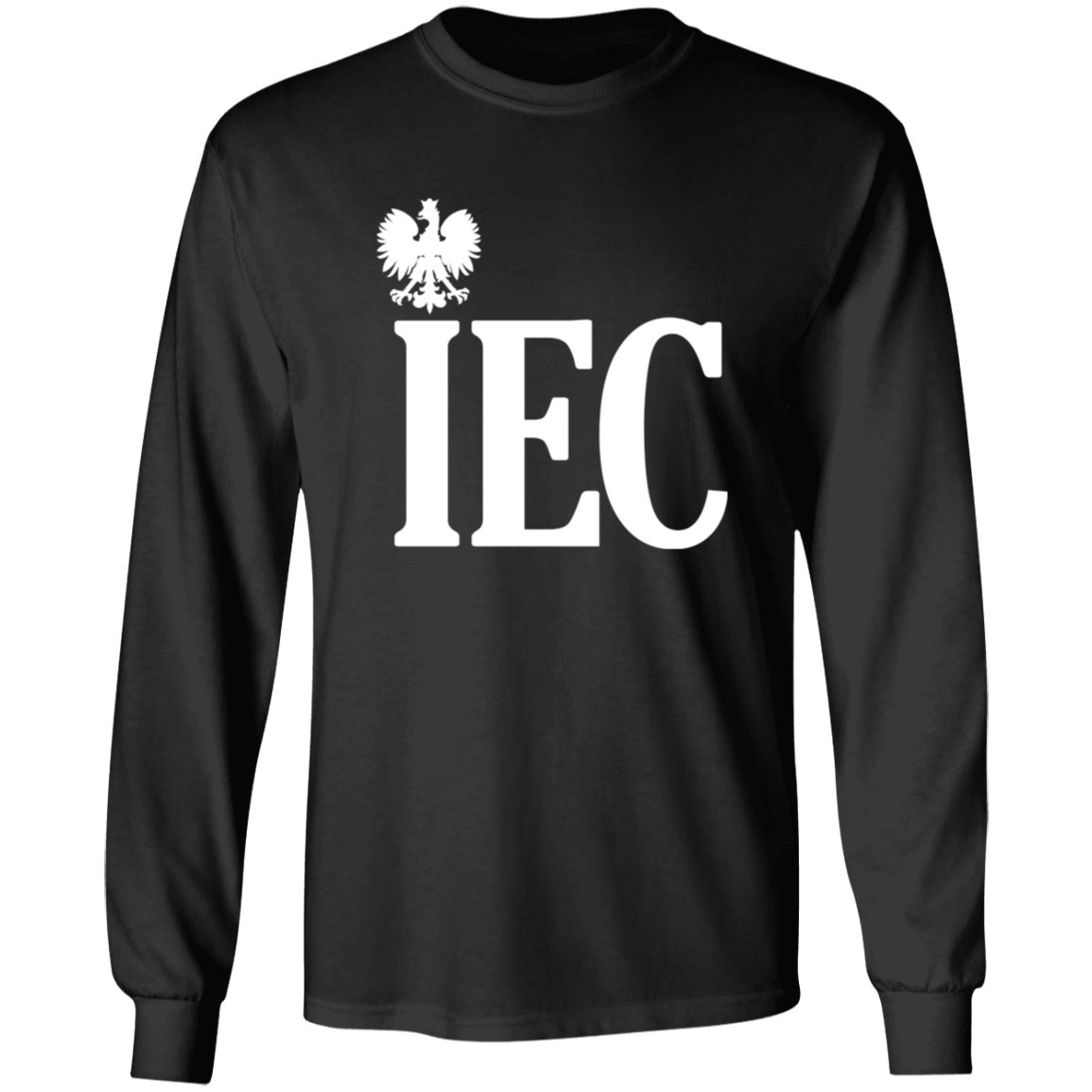 IEC Polish Surname Ending Apparel CustomCat G540 LS T-Shirt Black S