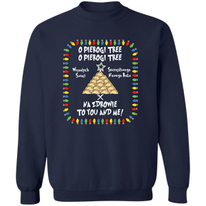 O Pierogi Tree Sweatshirt - Na Zdrowie To You And Me - Navy / S - Polish Shirt Store
