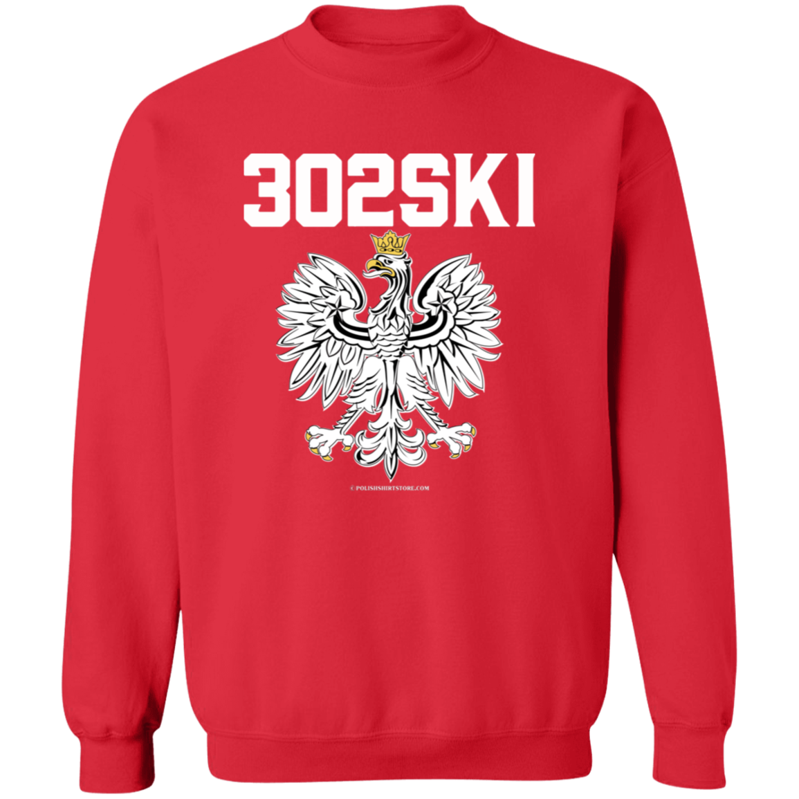 302SKI Apparel CustomCat G180 Crewneck Pullover Sweatshirt Red S
