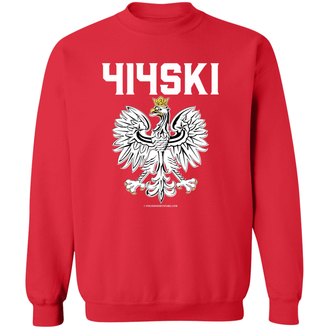 414SKI Apparel CustomCat G180 Crewneck Pullover Sweatshirt Red S