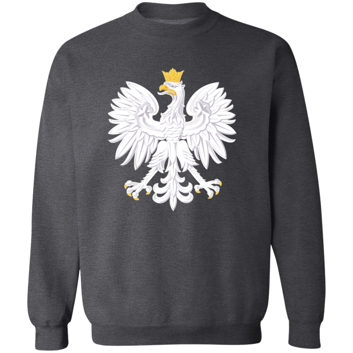 Polish Eagle Sweatshirt Sweatshirts CustomCat Dark Heather S 